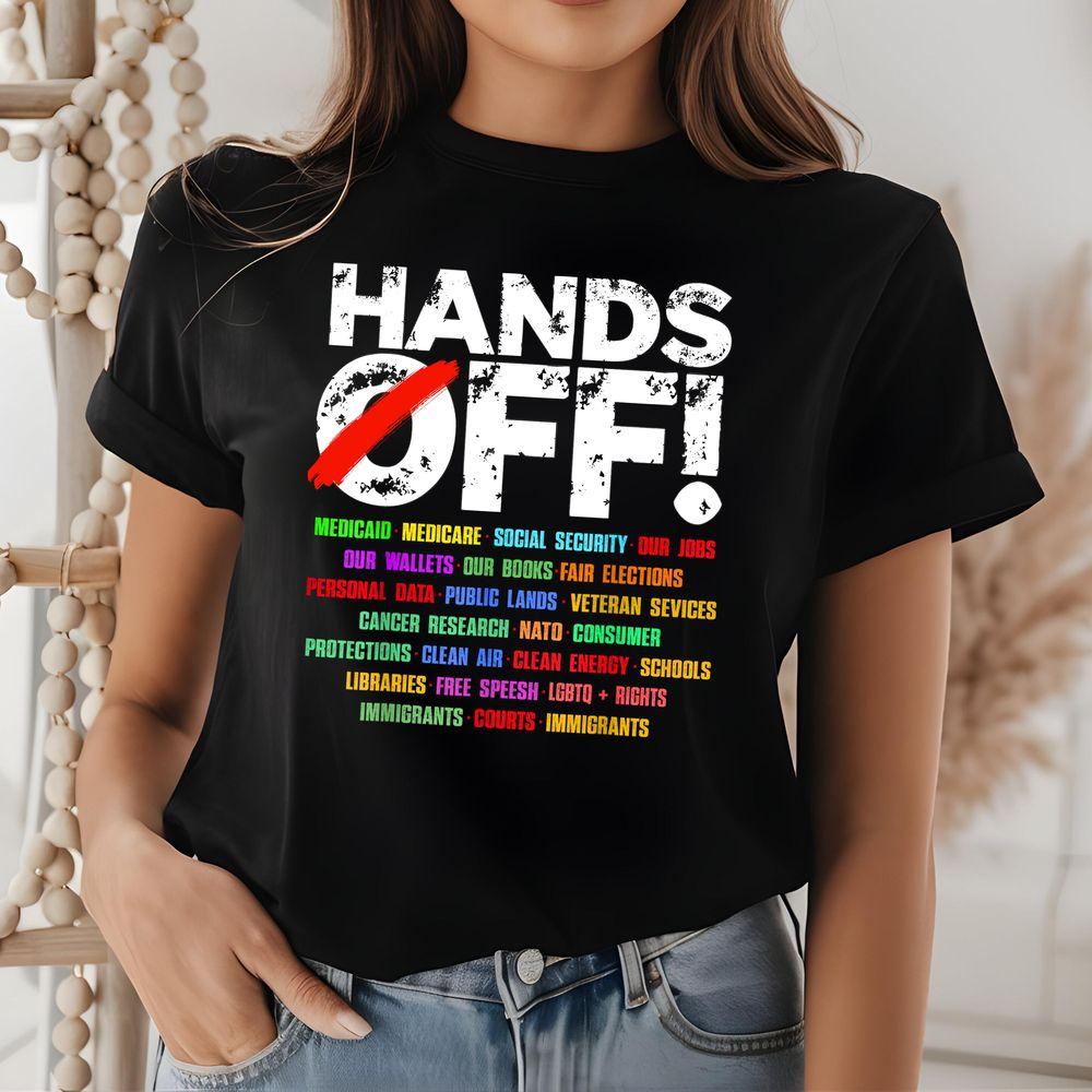 Hands Off Protest 7 Anti Trump Elon Musk Tshirt